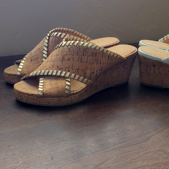 Jack Rogers Sloane Criss Cross Cork Wedge Sandals - Picture 7 of 8